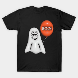 Girl Ghost with Orange Balloon T-Shirt